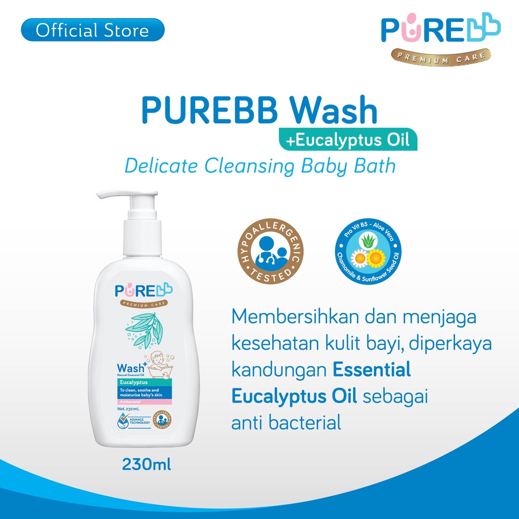 Pure Baby Body Wash 2 in 1 230ml / Pure Baby Sabun Mandi Cair