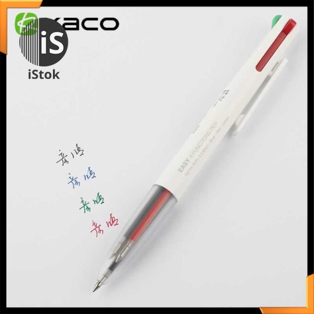 

KACO EASY 4 in 1 Multifunction Gel Pen Pena Pulpen Bolpoin 0.5mm 1 PCS - K1041 (Black Blue Red Green Ink) - ISNEW