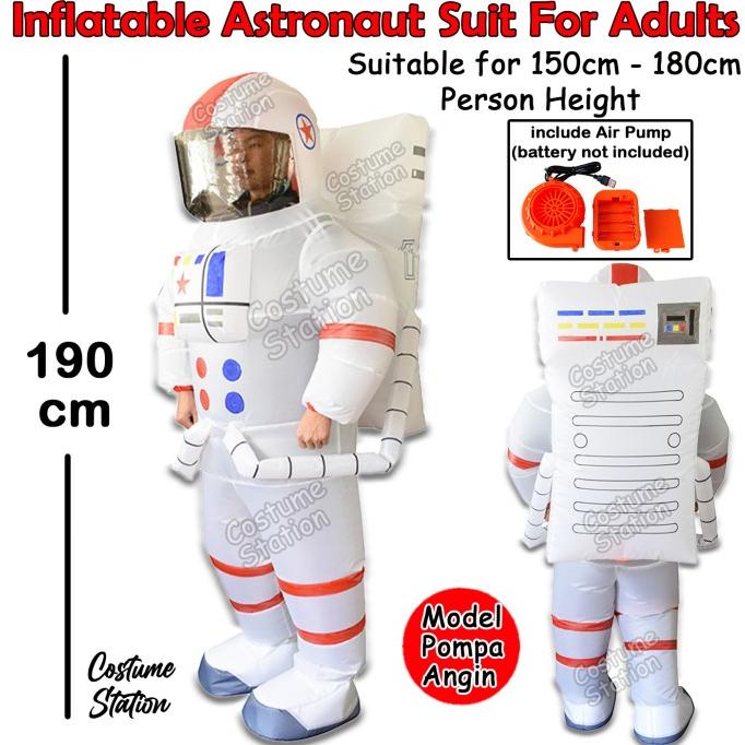 Kostum Astronaut / Costume Astronot NASA Rocket Space Moon dewasa