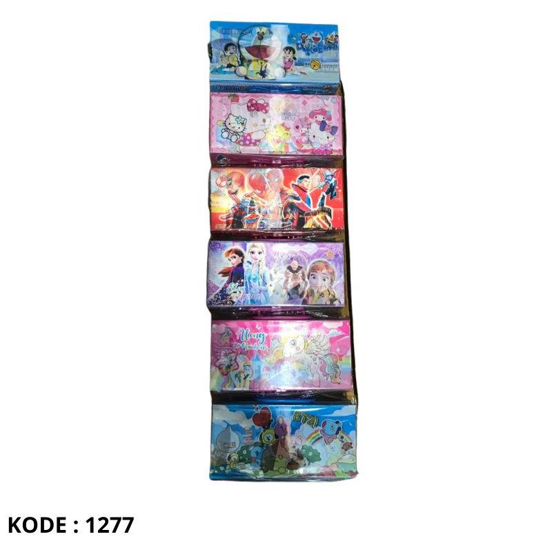

New Kotak Pensil Kode 3 Tingkat Metalik 3 Dimensi /Tempat Pensil Box Kode Karakter JM ,.