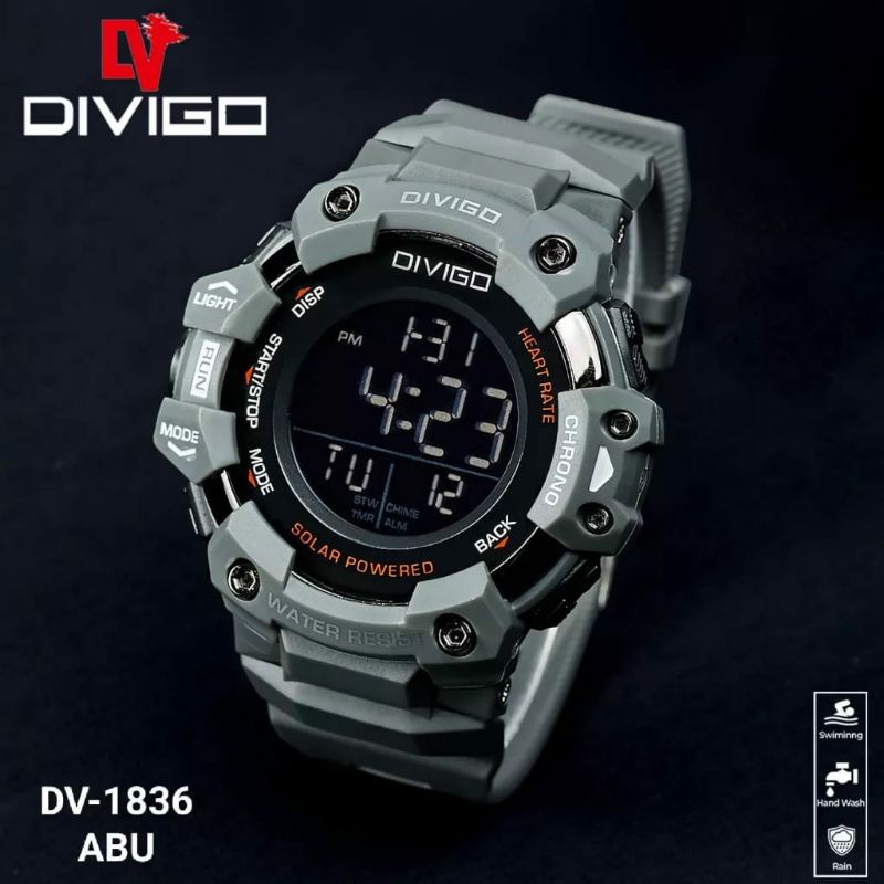 New Fashion!!! Jam Tangan Divigo 1836 Original Digital Kasual Pria Terlaris