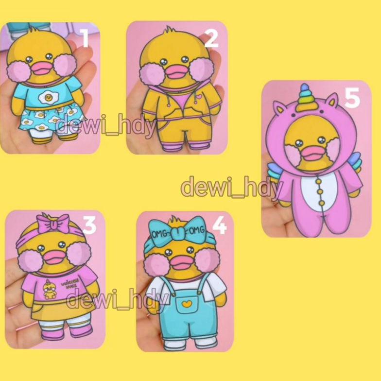 Big Sale boneka kertas paper duck Viral SUDAH DISUSUN tinggal main .,