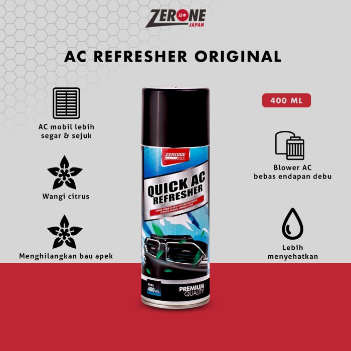 PREMIUM ZERONE AC REFRESHER (PENYEGAR AC MOBIL) 400ML ORIGINAL TERBARU
