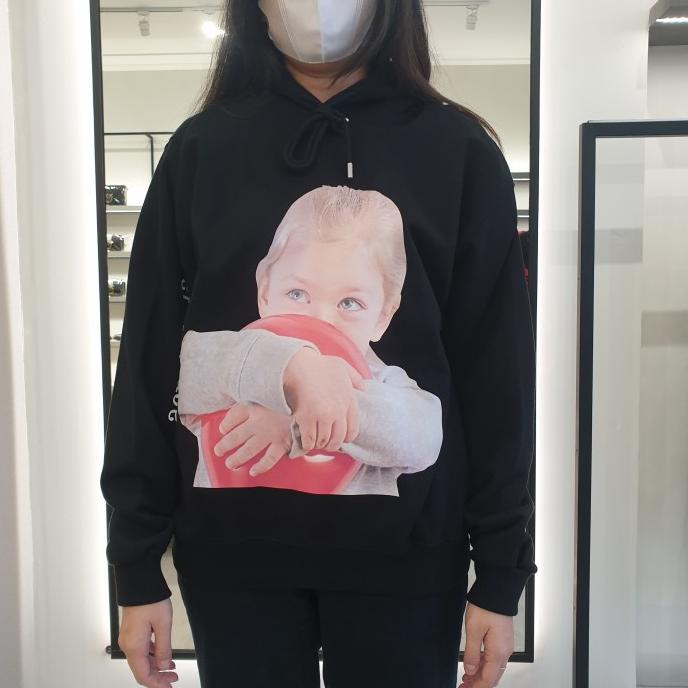 HOODIE ADLV BLACK HOODIE BABY FACE RED BALLOON (100% AUTHENTIC) EL09I09A82L