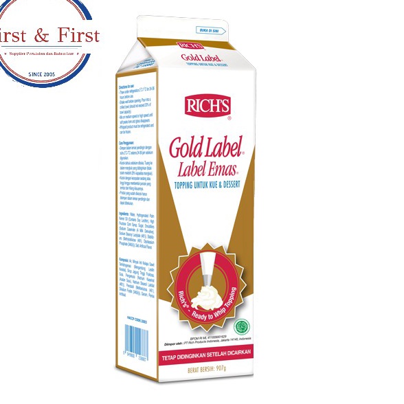 

Sale ✅ Rich Gold Label Whipping Cream 907 gram