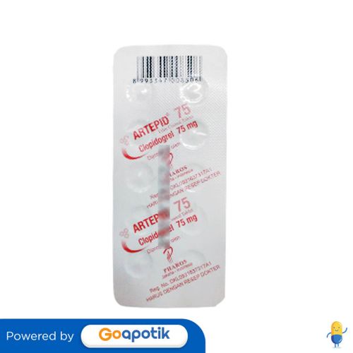 ARTEPID 75 MG STRIP 10 TABLET