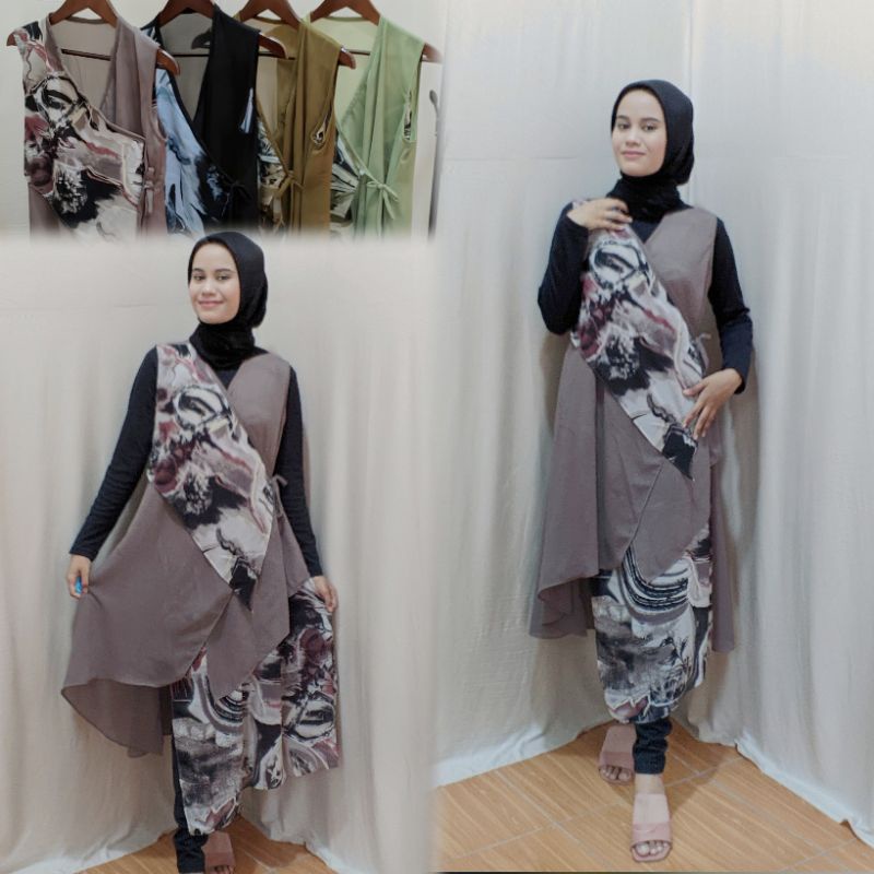 TUNIK OUTER BAHAN CERUTI BABY DOLL PREMIUM