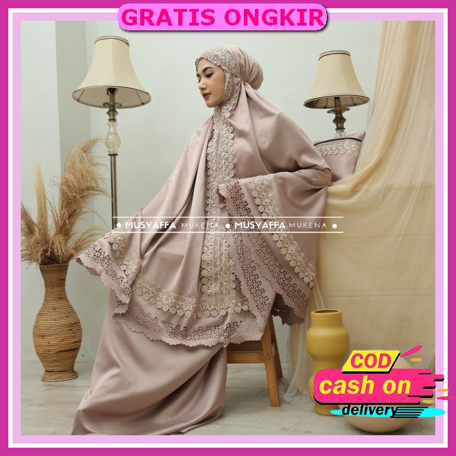 Mukna Premium Rukuh Mujena Terbaru 2023 Mikena Rmja Idul Fitri Set Mukens Mewah Putih Mukenq Warna P