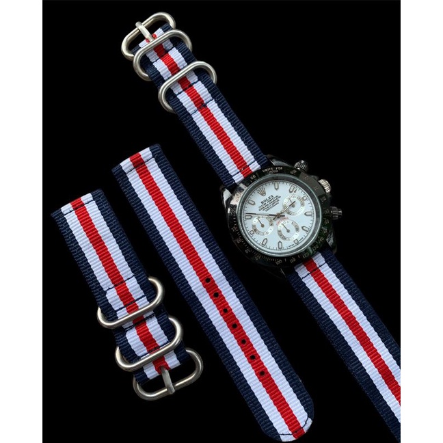 Strap tali jam tangan kanvas nato 3 warna size 20mm