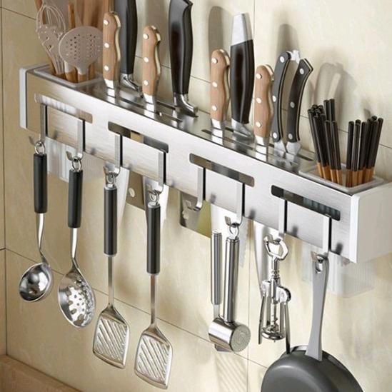 Rak Pisau Dinding Dapur / Gantungan Panci Peralatan Masak / Rak Dapur
