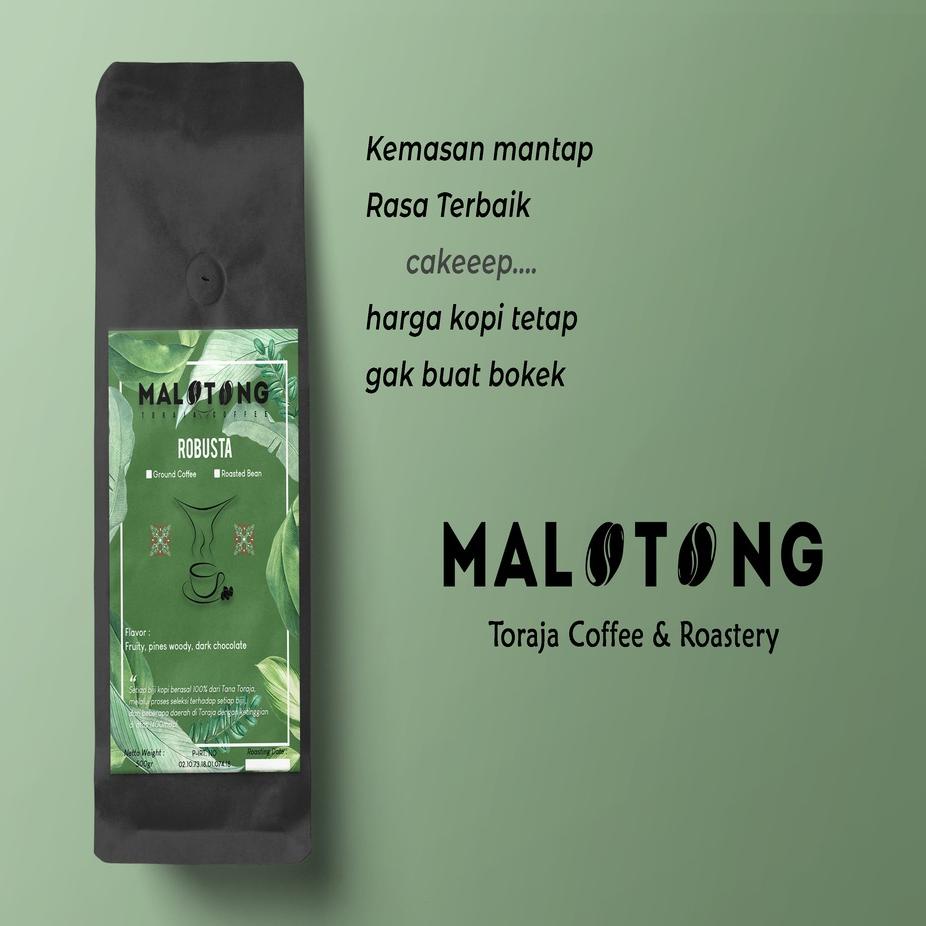 

Malotong Kopi Robusta Toraja Rantebua 500 Gram Natural Proses Biji Kopi / Kopi Bubuk / Americano / Espresso / Long Black Best Seller