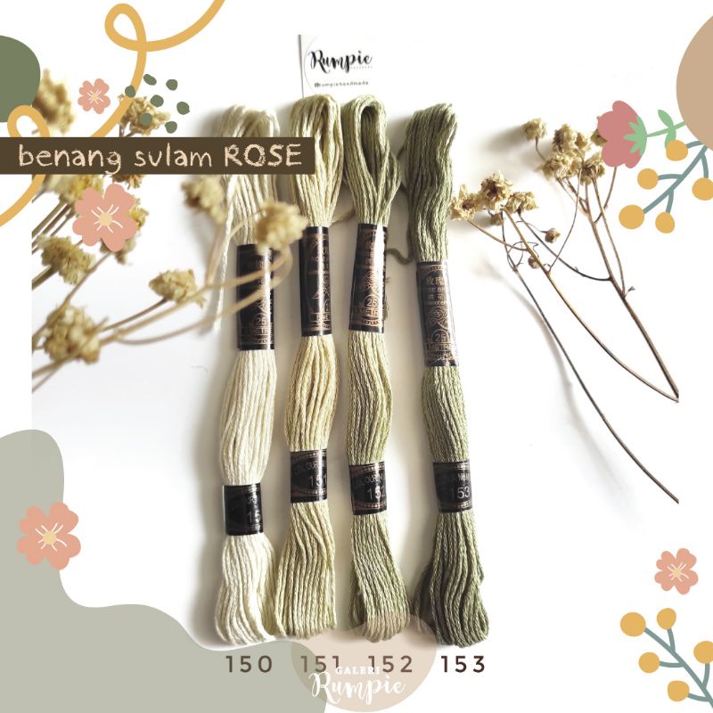 [ROSE] Benang Sulam Embroidery Rose - Hijau (Katalog I)