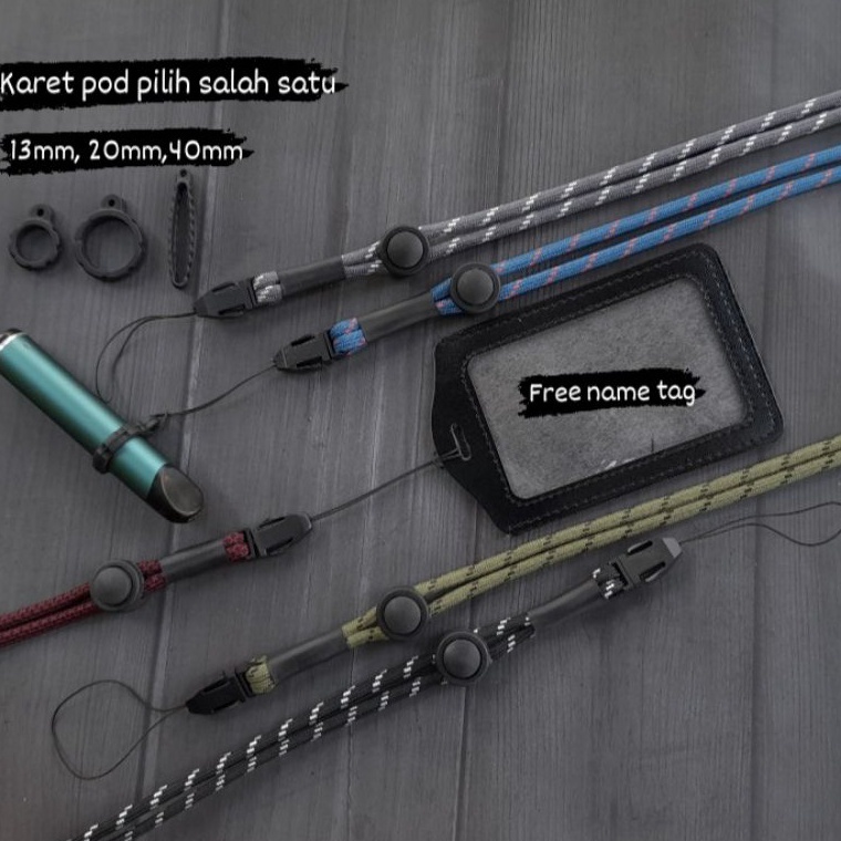 

【Penjualan Terbaik】✅COD Lanyard paracord tactical, Lanyard prusik, Gantungan Id Card, kalung Name tag, Lanyard printing