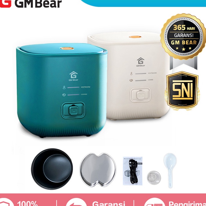 12.12 MALL GM Bear Rice Cooker Mini 0.8L (P0486) - Penanak Nasi 200watt Smart Rice Cooker murah