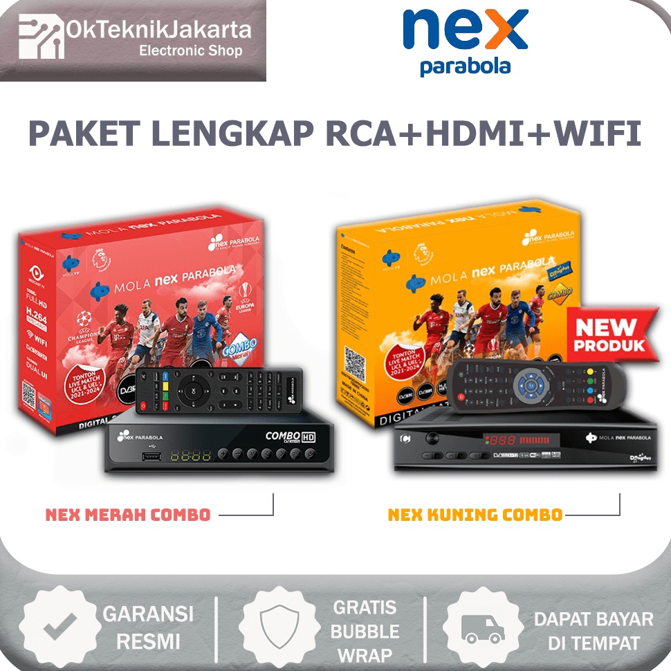 [Art. U02O] Receiver Parabola Dan Set Top Box Nex Parabola Combo (DVB S2 & DVB T2)