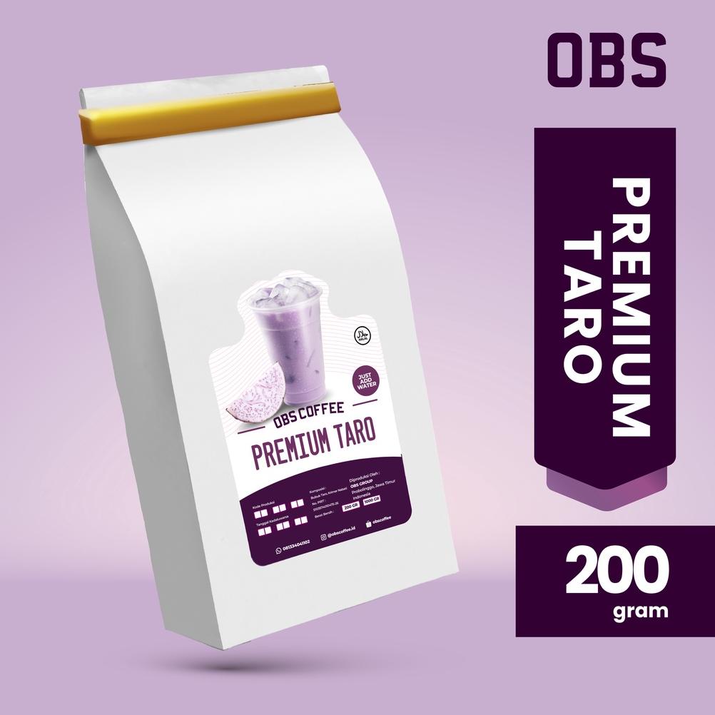 

Bubuk Minuman TARO PREMIUM Cafe 200g | Taro Powder | OBS Premium Best Seller