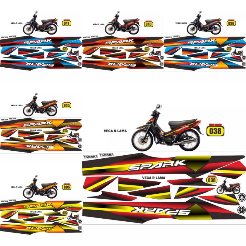 Akseystiker motor Vega R old Striping variasi velg R lama