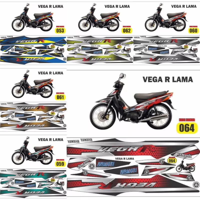 Decal sticker Striping Vega R Old/Lis aksesoris body motor Yamaha Vega lama