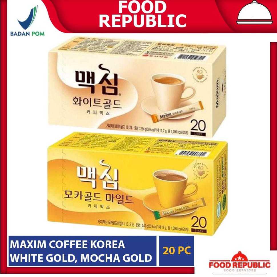 

MAXIM COFFEE 20 PC MOCHA WHITE KOPI MIX KOREA INSTANT KOREAN FAVOURITE HALAL Best Seller