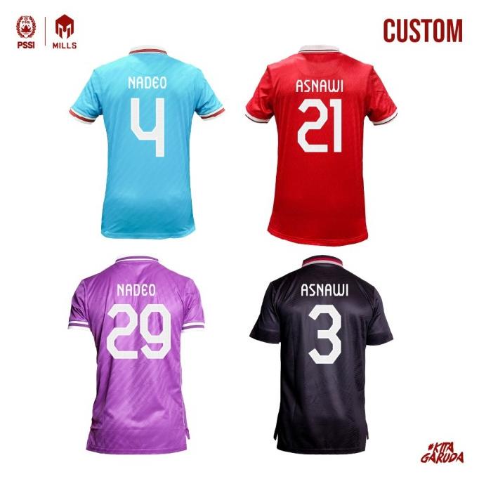 MILLS NAMESET JERSEY TIMNAS 2022 CUSTOM ( HANYA NAMESET JERSEY SAJA )