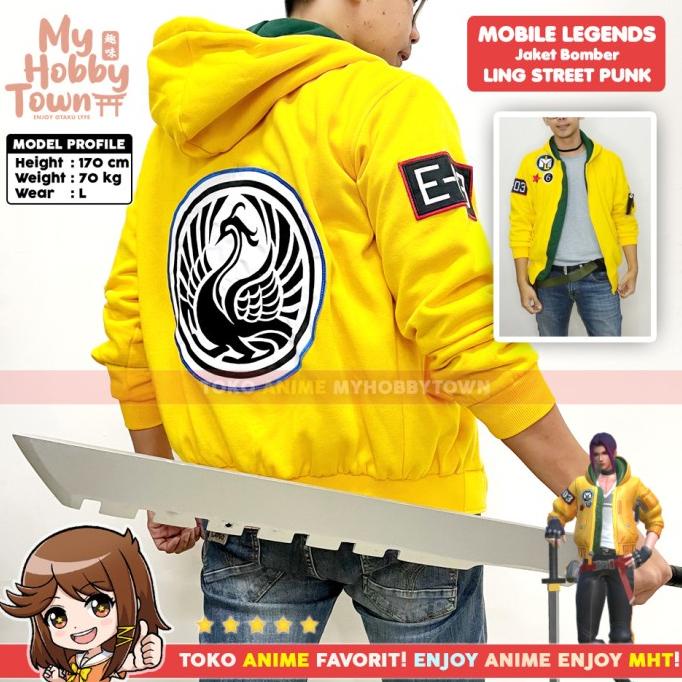 Jaket Mobile Legend Ling Street Punk Starlight Kostum Cosplay