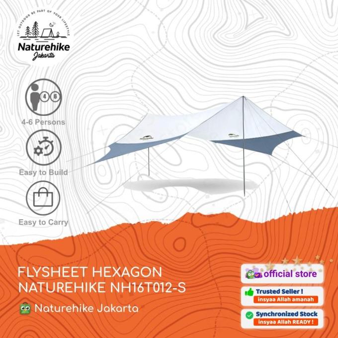 FLYSHEET HEXAGON NATUREHIKE NH16T013-S TENDA SHELTER CAMPING OUTDOOR