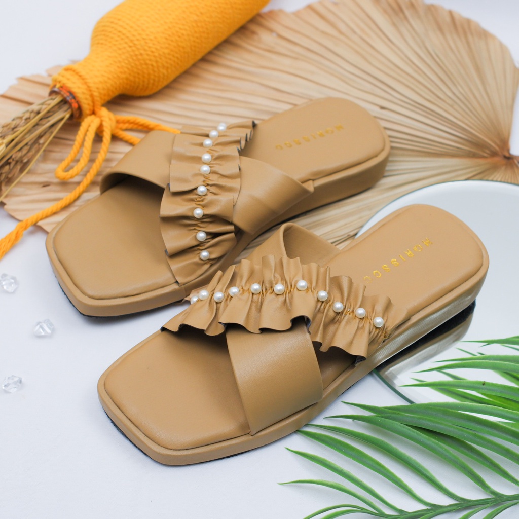 flash sale 7,7 Sandal Wanita Double Strap Selop AB 33