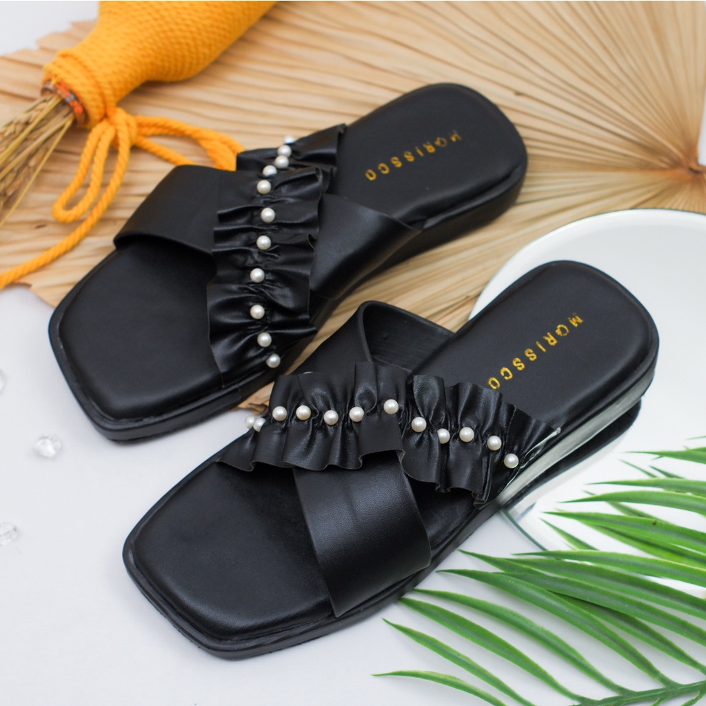 flash sale 7,7 Sandal Wanita Double Strap Selop AB 33