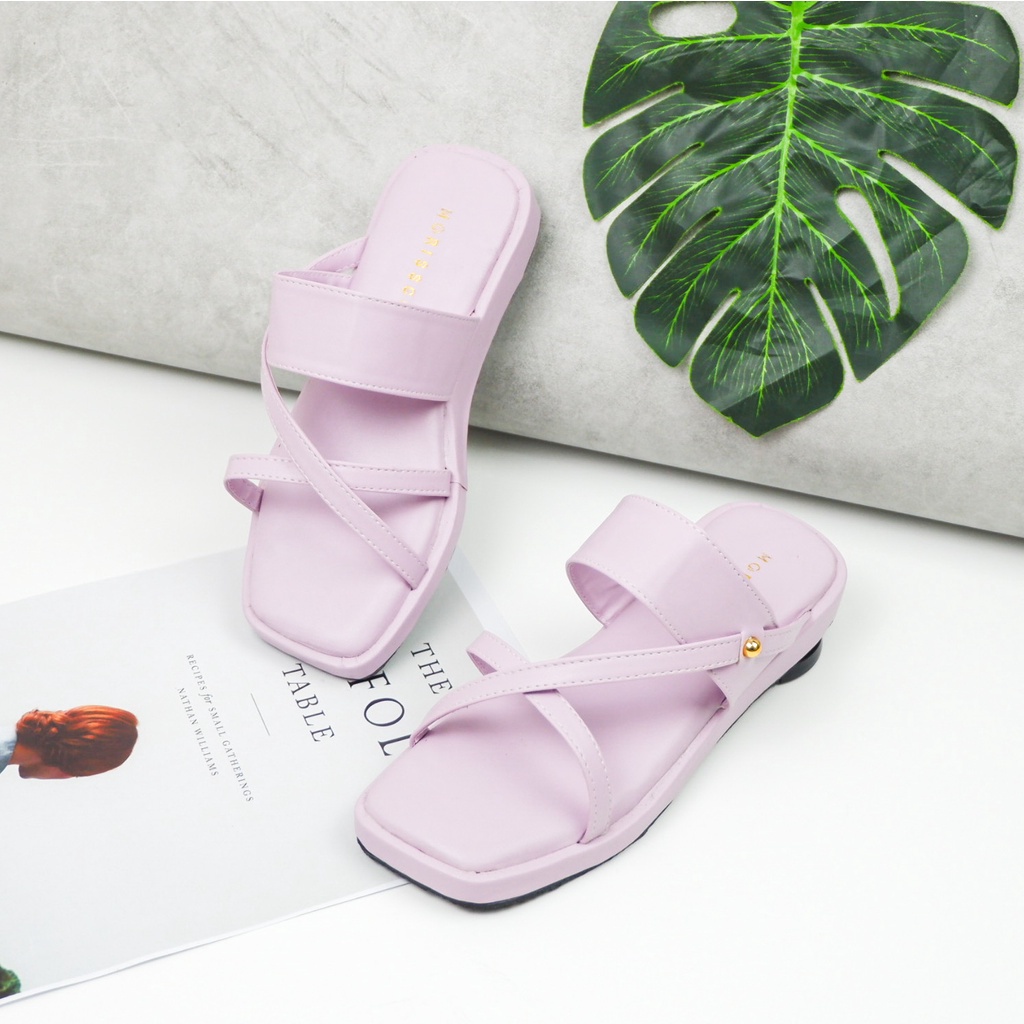 flash sale 7,7 Sandal Wanita Fashion OOTD Terbaru Strap Tali SIlang AB 47