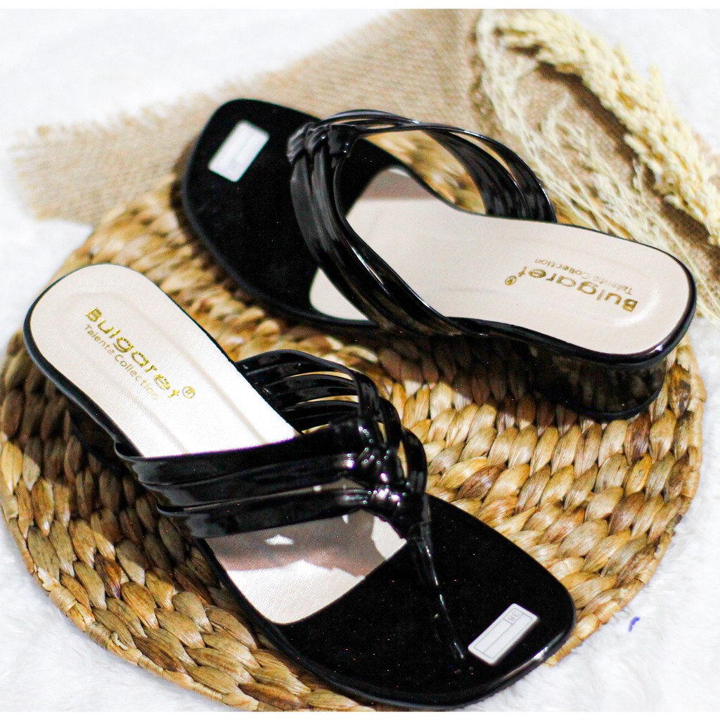 Sandal High Heels Wanita Tali jepit Anyam R 97