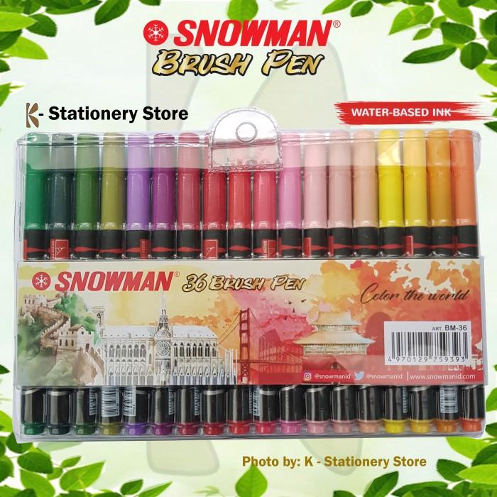 Best Seller Snowman Brush Pen Set 36 Colours