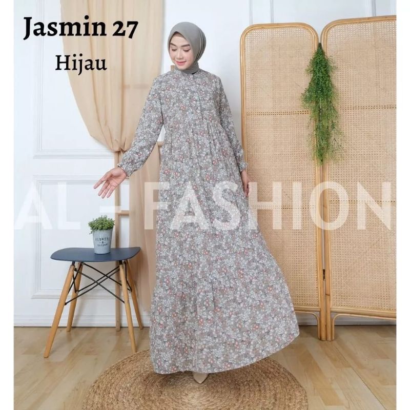 Gamis Jasmin Ceruti Gamis Gamis muslim Gamis Ceruti Gamis bunga bunga Gamis motif bunga Gamis remaja