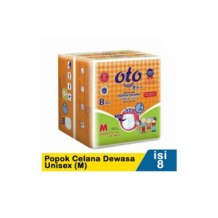 Oto Adult Diapers Pants 8's Medium