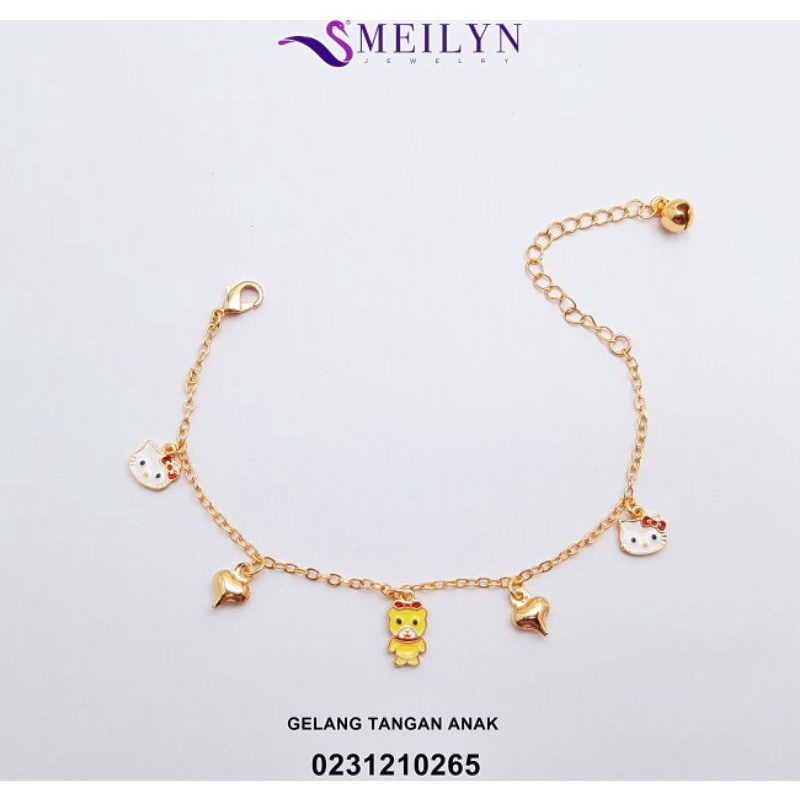 Gelang rantai anak titanium premium karakter