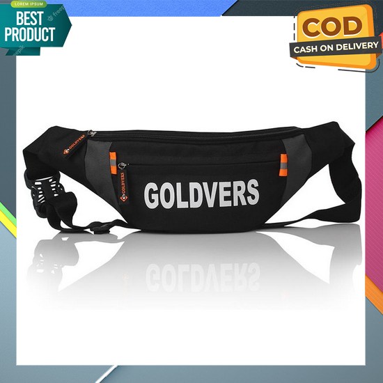 Pusiill 1.2 Waistbag Premium Original Bahan Nylon Waterproof Mix Kulit Sapi Tas Pinggang Pria Wanita