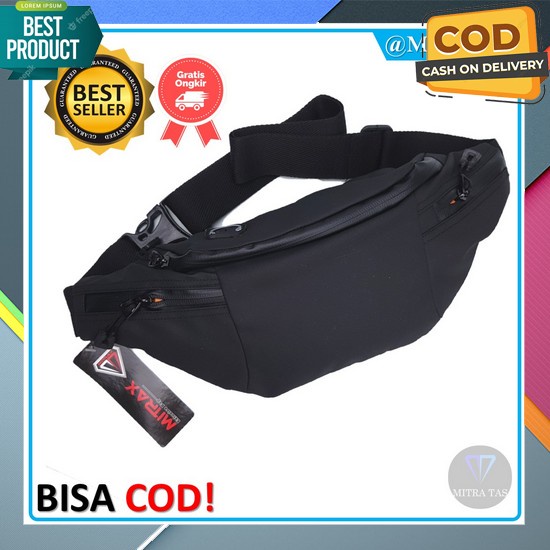 Waist Bag Parasut Tas Pinggang Belt Bag Import Weisbag Tas Slempang Selempang Pria Kulit Sintetis Hi