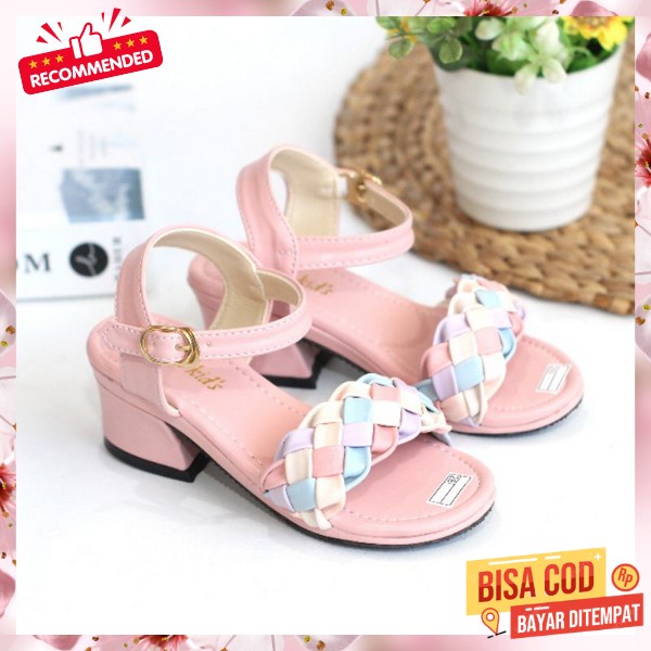 Sendal Pesta Kids Hak Kaca Perempuan Anak Kecil Hils Cwek Terbaru Model Hiks Pwsta Anak Perempusn Se