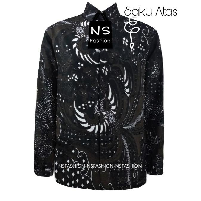 Best Seller Kemeja Batik Pria Size M L Xl Xxl Lengan Panjang Katun Coklat Najib Berkualitas