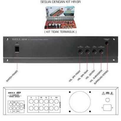 Box Bell Amplifier 5.1 Hr-6 Hr6 Hr 6 Stereo Amplifier Hrsr Bell Bgr Viral