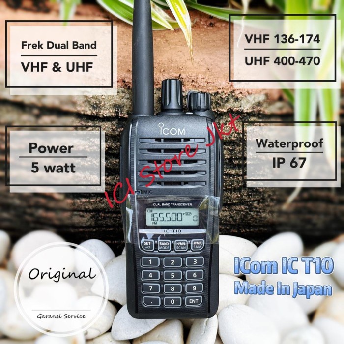 Terlaris Ht Icom Ic T10 / Ht Icom T 10 / Ht Icom Dual Band