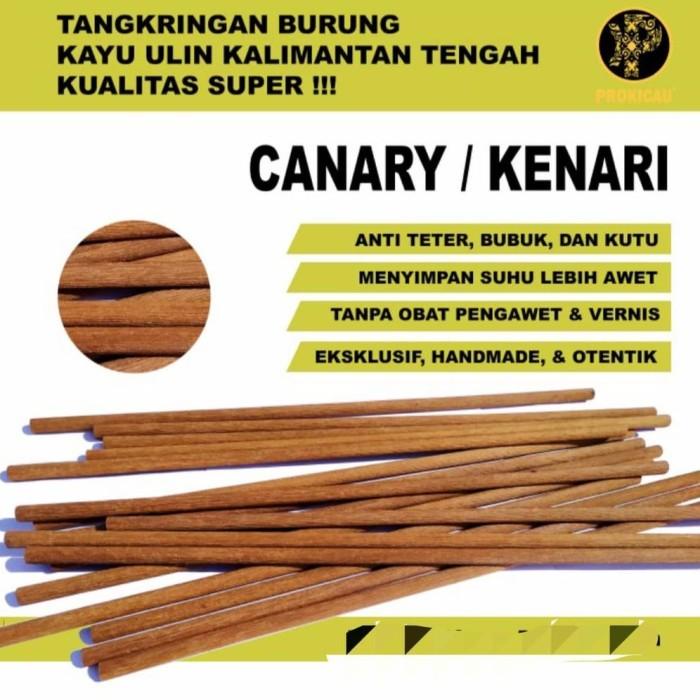 Best Seller Terlaris 2 Buah Kayu Ulin Burung Kenari Tangkringan Kenari Kontes