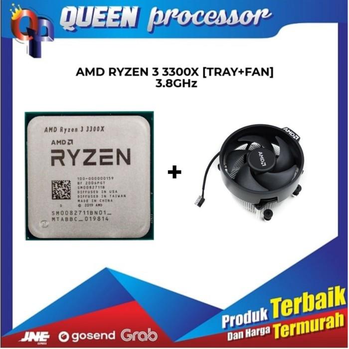 Terlaris Processor Amd Ryzen 3 3300X 3.8 Ghz Tray + Fan