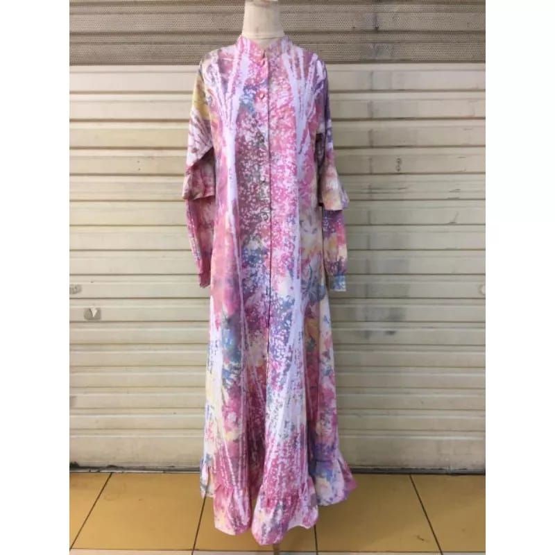 Real Pict Gamis Tie Dye Kancing Depan Terbaru / Gamis Jumputan / Gamis Palembang / Gamis Cotton Mikro / Gamis Busui / Gamis Amstrak / Gamis Muslimah / Gamis / Dress Jumputan / Gamis Pelangi / Dress