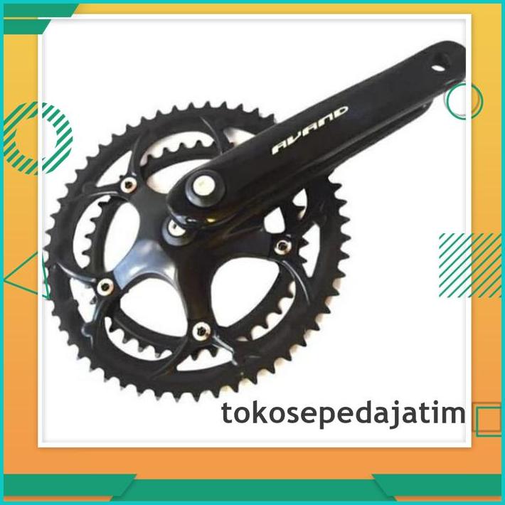 BEST BRAND GIR/CRANKSET/CRANK SET AVAND BALAP/ROADBIKE ALLOY 53T/39T BCD 130MM 
