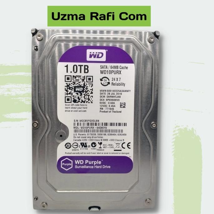 Hardisk /Hdd 1Tb Wd Purple Surveillance For Cctv Dvr - Hdd 1Tb Wd Sata Original