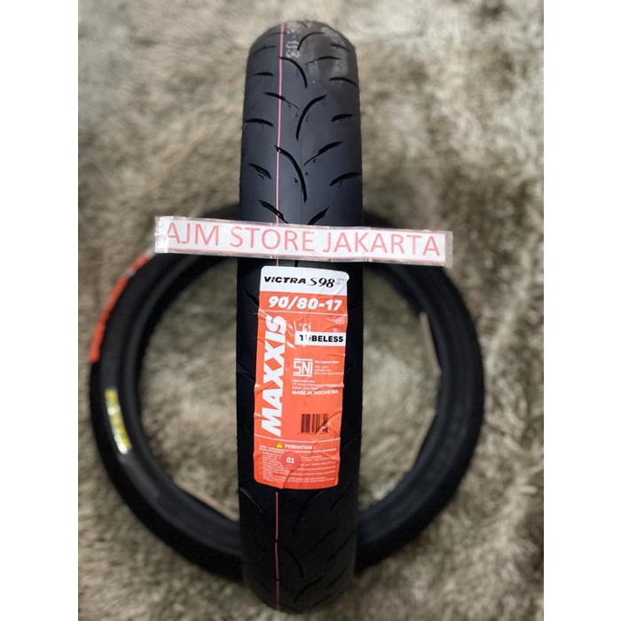 Terlaris Maxxis Victra 90/80-17 Tubeless..