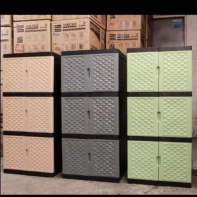 Lempa Lemari Pakaian Plastik 3 Susun / Lemari Plastik 3 Susun Tabitha Kokoh