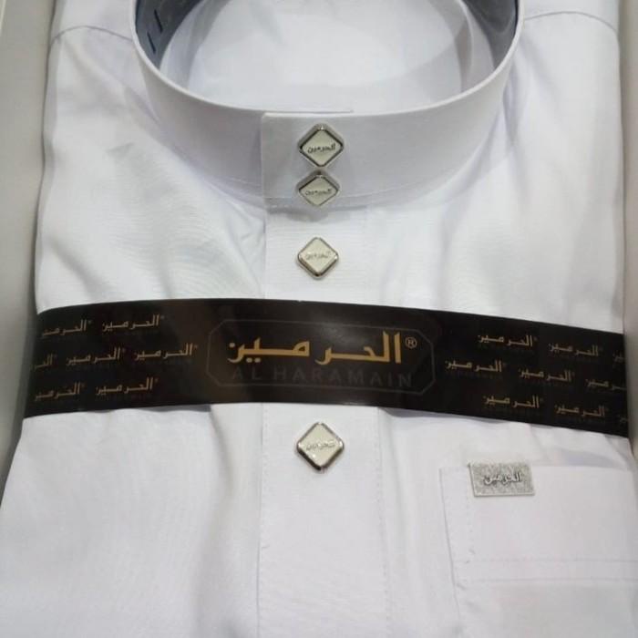 Gamis Al Haramain Premium Remaja/Jubah Putih Remaja Kancing Wajik