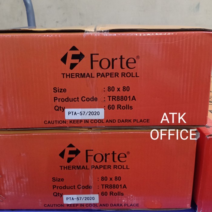 

Aurealiamall Kertas Kasir Thermal Roll 80 X 80 Mm Forte Paket Hemat 1Karton(60Roll)