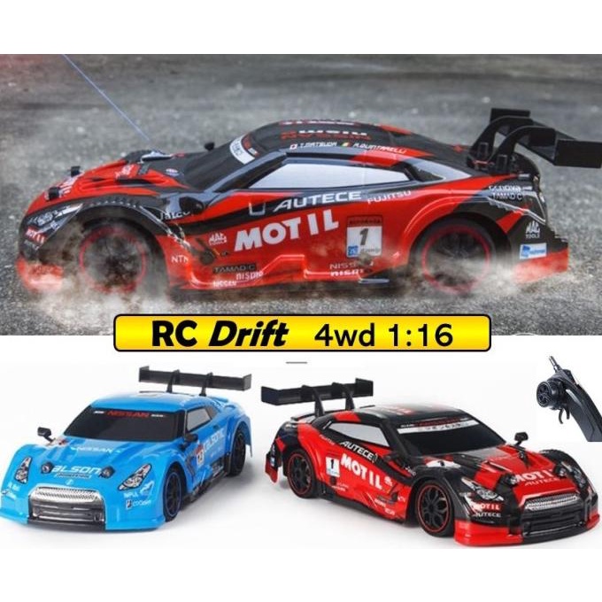 RC Mobil Drift Car 4WD 2.4Ghz 1:16 Remote Control Model Balap Nismo